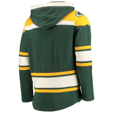 Green Bay Packers '47 Lacer V-Neck Pullover Hoodie - Green/Gold