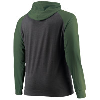 Green Bay Packers Fanatics Branded Big & Tall Lightweight Raglan Pullover Hoodie - Green/Heathered Charcoal