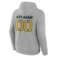 Green Bay Packers Fanatics Branded Personalized Name & Number Evanston Stencil Pullover Hoodie - Gray