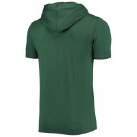 Green Bay Packers New Era Team Brushed Hoodie T-Shirt - Heathered Green