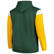 Green Bay Packers Profile Big & Tall Trench Battle Pullover Hoodie - Green