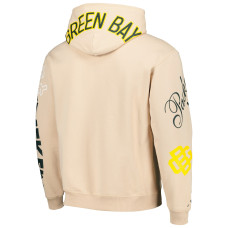 Green Bay Packers The Wild Collective Unisex Heavy Block Graphic Pullover Hoodie - Cream