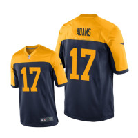 Men Green Bay Packers #17 Navy Davante Adams Nike Game Jersey