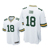 Men Green Bay Packers #18 White Randall Cobb Nike Game Jersey