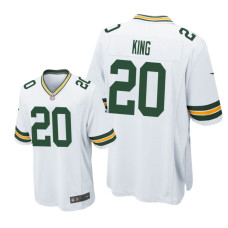 Men Green Bay Packers #20 White Kevin King Nike Game Jersey