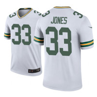 Men Green Bay Packers #33 Aaron Jones White Nike legend color rush Jersey - Men's