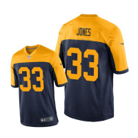 Men Green Bay Packers #33 Navy Aaron Jones Nike Game Jersey