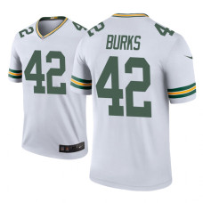 Men Green Bay Packers #42 Oren Burks White Nike legend color rush Jersey - Men's