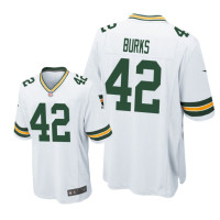 Men Green Bay Packers #42 White Oren Burks Nike Game Jersey