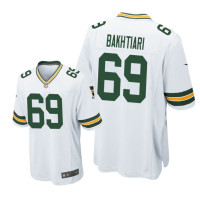 Men Green Bay Packers #69 White David Bakhtiari Nike Game Jersey