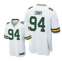 Men Green Bay Packers #94 White Dean Lowry Nike Game Jersey