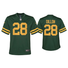 Youth Green Bay Packers #28 A.J. Dillon Green Alternate Game Jersey