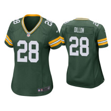 Men Green Bay Packers #28 A.J. Dillon Green 2020 NFL Draft Game Jersey