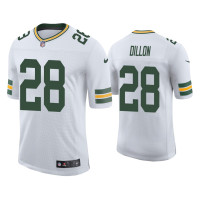 Men Green Bay Packers #28 A.J. Dillon White 2020 NFL Draft Vapor Limited Jersey