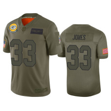 Men Green Bay Packers #33 Aaron Jones Camo 2019 Salute to Service Limited Jersey