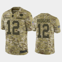 Men Green Bay Packers #12 Aaron Rodgers Nike Salute to Service Limited Jersey - Camo