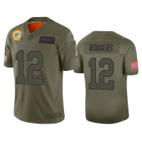 Men Green Bay Packers #12 Aaron Rodgers Camo 2019 Salute to Service Limited Jersey