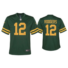 Youth Green Bay Packers #12 Aaron Rodgers Green Alternate Game Jersey