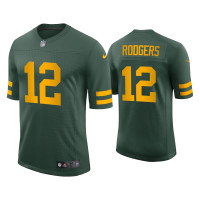 Men Green Bay Packers #12 Aaron Rodgers Vapor Limited Green Jersey