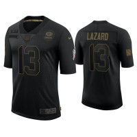 Men Green Bay Packers #13 Allen Lazard Black 2020 Salute to Service Limited Jersey