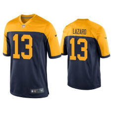 Men Green Bay Packers #13 Allen Lazard Navy Throwback Game Jersey