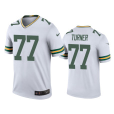 Men Green Bay Packers #77 Color Rush Legend Billy Turner White Jersey