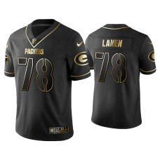 Men Green Bay Packers #78 Golden Edition Vapor Limited Packers Cole Van Lanen Black Jersey