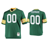 Men Green Bay Packers #00 coustom Green Throwback Retired Jersey