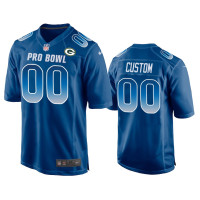 Men Green Bay Packers #00 Packers Custom NFC Nike Game Royal  Jersey - 2019 Pro Bowl