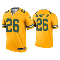 Men Green Bay Packers #26 Darnell Savage Jr. Gold Inverted Legend Jersey