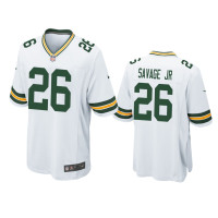 Men Green Bay Packers #26 Darnell Savage Jr. White NFL Draft Game Jersey