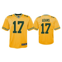 Youth Green Bay Packers #17 Davante Adams Gold Inverted Game Jersey