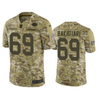 Men Green Bay Packers #69 David Bakhtiari Nike Salute to Service Jersey - Camo