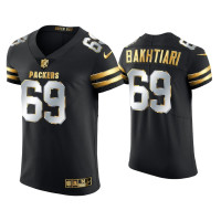 Men Green Bay Packers #69 David Bakhtiari Black Golden Edition Elite Jersey