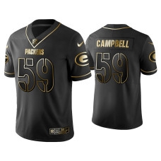 Men Green Bay Packers #59 Golden Edition Vapor Limited Packers De'Vondre Campbell Black Jersey