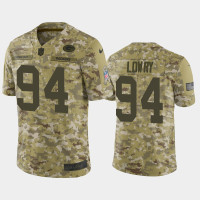 Men Green Bay Packers #94 Dean Lowry Nike Salute to Service Jersey - Camo