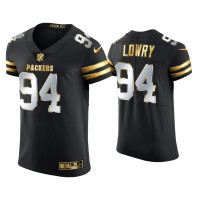 Men Green Bay Packers #94 Dean Lowry Black Golden Edition Elite Jersey