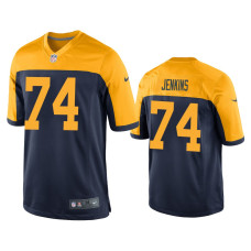 Men Green Bay Packers #74 Elgton Jenkins Navy NFL Draft Game Jersey