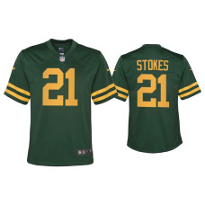 Youth Green Bay Packers #21 Eric Stokes Green Alternate Game Jersey