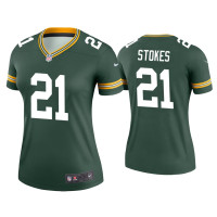 Women Green Bay Packers #21 Eric Stokes Green Legend Jersey