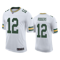 Men Green Bay Packers #12 Aaron Rodgers 100th Season White Vapor Limited Jersey