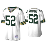 Men Green Bay Packers #52 Clay Matthews White 1996 Legacy Replica Throwback Jersey