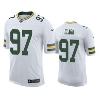 Men Green Bay Packers #97 Kenny Clark 100th Season White Vapor Limited Jersey