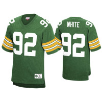 Men Green Bay Packers #92 Reggie White Green Acid Wash Retired Player Jersey