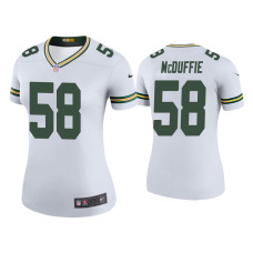 Women Green Bay Packers #58 Color Rush Legend Isaiah McDuffie White Jersey