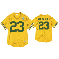 Men Green Bay Packers #23 Jaire Alexander Gold 75th Anniversary Throwback Jersey