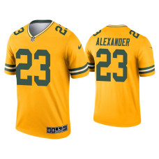 Men Green Bay Packers #23 Jaire Alexander Gold Inverted Legend Jersey