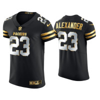 Men Green Bay Packers #23 Jaire Alexander Black Golden Edition Elite Jersey