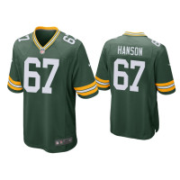 Men Green Bay Packers #67 Jake Hanson Green Game Jersey