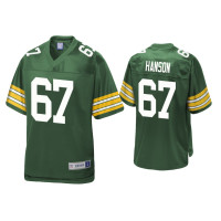 Men Green Bay Packers #67 Jake Hanson Green Pro Line Jersey